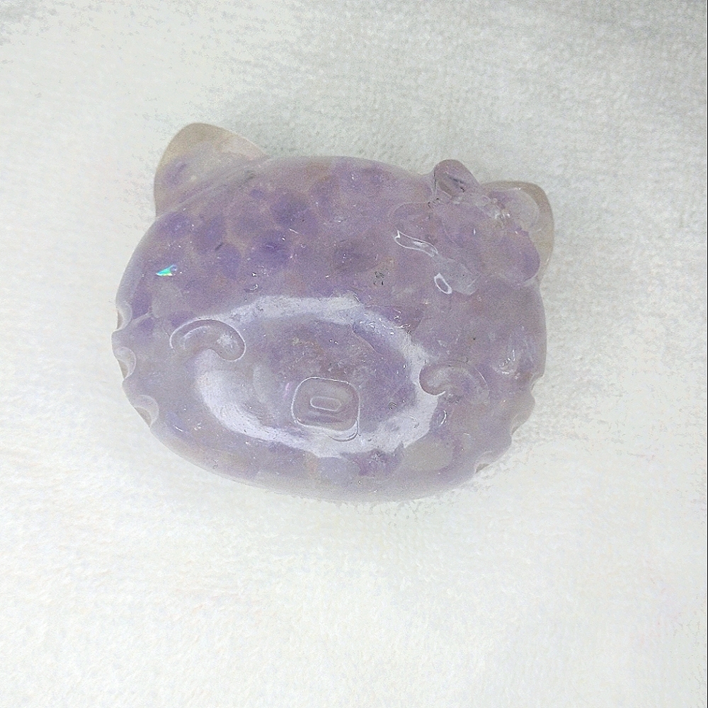 Amethyst Hello Kitty Resin Cast